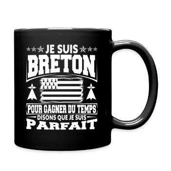 Je Suis Breton Humour - Mug uni - noir - Droite