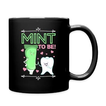 Mint to Be Zahnärztin Dental Zahnmedizin - Tasse einfarbig - Schwarz - Rechts