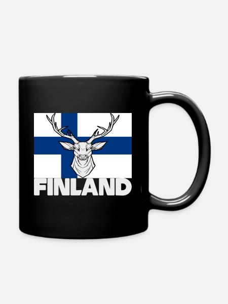 Helsinki Finlande Souvenir Rentier Cadeau - Mug uni - noir
