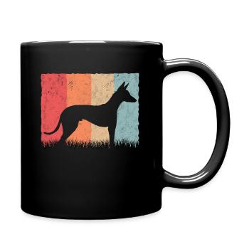 Podenco Retro Ibizan Hound Lévrier Vintage - Mug uni - noir - Droite