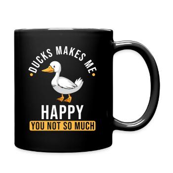 Canards sort drôle - Mug uni - noir - Droite