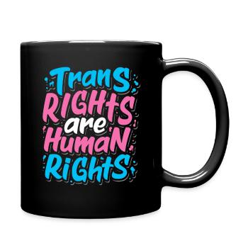 LGBTQ Transgender Pride - Full Colour Mug - black - Right