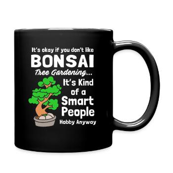 Bonsai Baum - Tasse einfarbig - Schwarz - Rechts