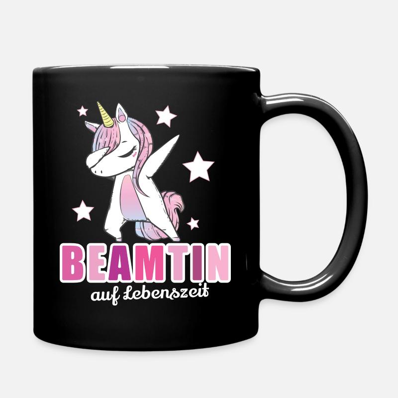 Beamtin Geschenk - Tasse einfarbig - Schwarz