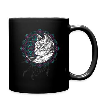Cats Dreamcatcher - Full Colour Mug - black - Right