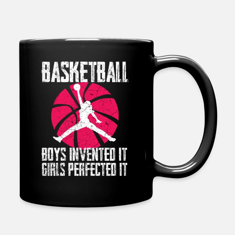 Basketball Mädchen - Tasse einfarbig - Schwarz