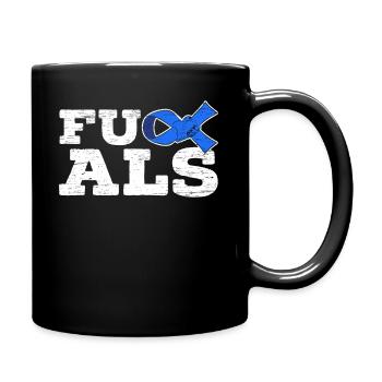 ALS Awareness Ribbon Supporter Warrior Fight - Tasse einfarbig - Schwarz - Rechts