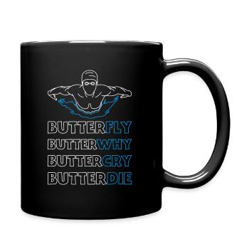 Papillon natation Natation Sport - Mug uni - noir - Droite