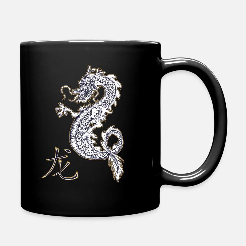 Dragon Dragon caractères chinois Kanji - Mug uni - noir