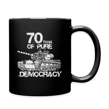 Panzer Soldaten outfit cooles Leopard Panzer motiv - Tasse einfarbig - Schwarz - Rechts