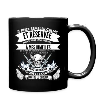cadeaux future papa des jumelles, fête des pères - Mug uni - noir - Droite