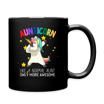 Aunticorn Aunt Dabbendes Unicorn Dabbing Unicorn - Full Colour Mug - black - Right
