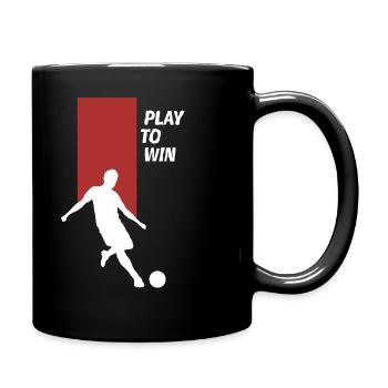 Football joueur Soccer Design Minimaliste Icône - Mug uni - noir - Droite