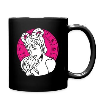 Zodiac Aries - Full Colour Mug - black - Right