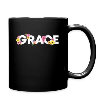 Christlicher Bibelvers Religion Blume - Tasse einfarbig - Schwarz - Rechts
