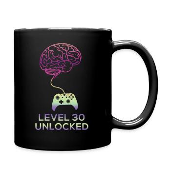 30th birthday level 30 unlocked 30 years 1991 - Mug uni - noir - Droite