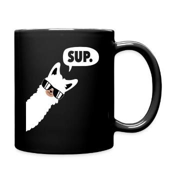Sup No Drama Llama Lama - Alpaca - Full Colour Mug - black - Right