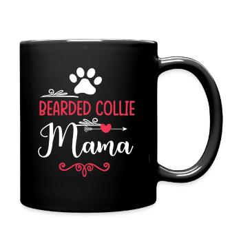 Bearded Collie Mama - Tasse einfarbig - Schwarz - Rechts