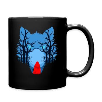 Le Petit Chaperon rouge et le méchant loup - Mug uni - noir - Droite