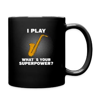 Saxophone Music Instrument Jazz Saxophone Saying - Full Colour Mug - black - Right