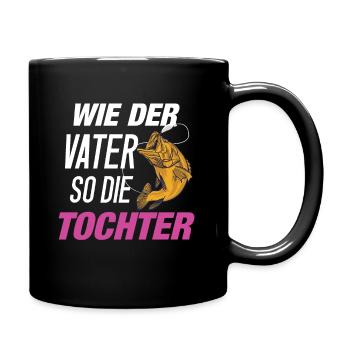 Angel Mädchen Wie der Vater so die Tochter - Tasse einfarbig - Schwarz - Rechts