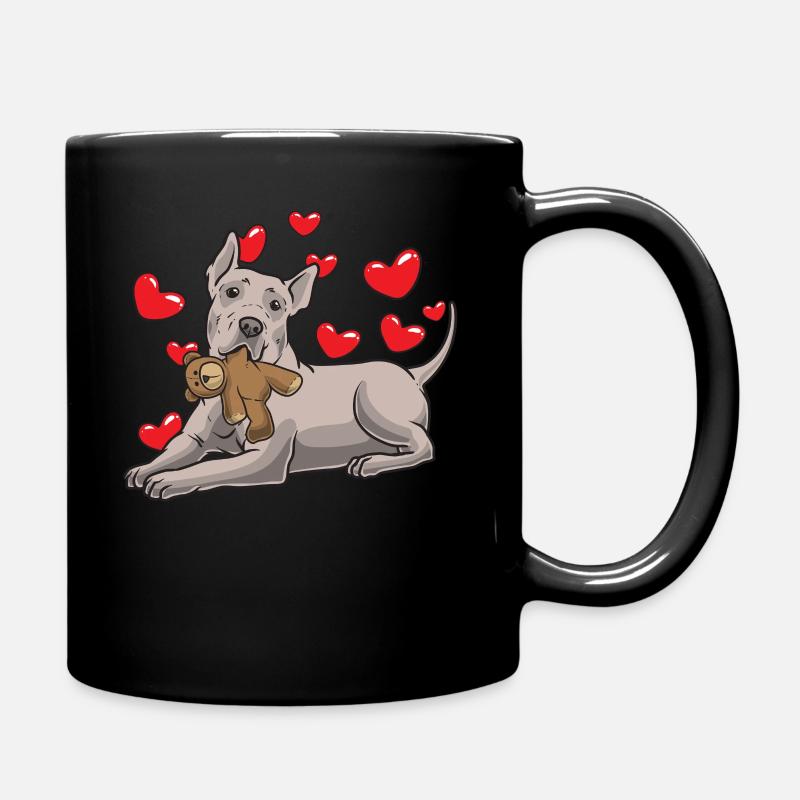 Thai Ridgeback Hund mit Plüschtier - Tasse einfarbig - Schwarz