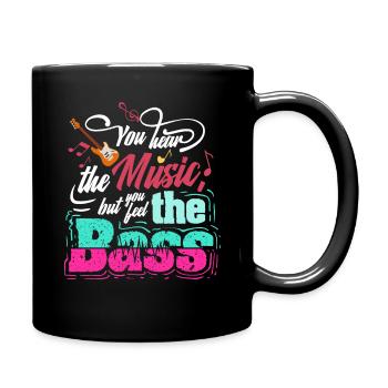 You Hear The Music But You Feel The Bass Bassist - Tasse einfarbig - Schwarz - Rechts