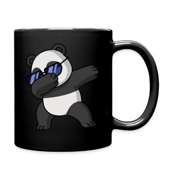 Dabbing Panda Cool Schlafanzug Kostüm - Tasse einfarbig - Schwarz - Rechts