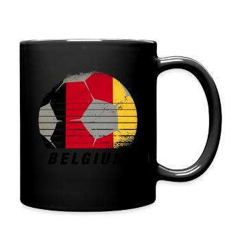 Belgium Football, Belgique Football - Mug uni - noir - Droite