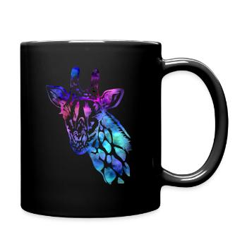 Giraffe - Tasse einfarbig - Schwarz - Rechts