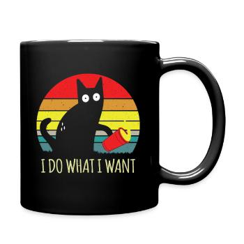 Je fais ce que je veux chat - Mug uni - noir - Droite