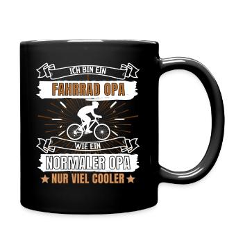 ICH BIN EIN FAHRRAD OPA! COOLES RADFAHRER BIKER - Tasse einfarbig - Schwarz - Rechts