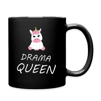 Licorne Unicorn Drama Queen drôle cadeau - Mug uni - noir - Droite