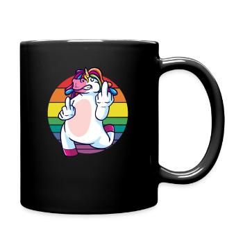 Funny unicorn saying about unicorns! - Full Colour Mug - black - Right