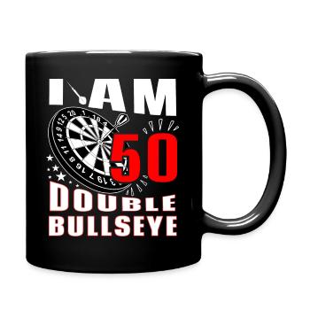50e anniversaire Fléchettes - Mug uni - noir - Droite