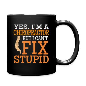 Chiropraktiker Chiropraktik Wirbelsäule Rücken - Tasse einfarbig - Schwarz - Rechts