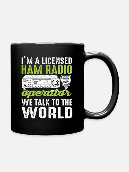 Amateur Radio Ham Radio Radio Radio Amateufunker - Full Colour Mug - black