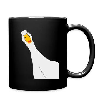 Funny Goose Selfie | Wizitige Selfie Goose - Full Colour Mug - black - Right