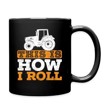 C’est ainsi que je roule tracteur papa grand-père agriculteur - Mug uni - noir - Droite