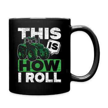 Donc, je roule tracteur agriculteur agriculteur - Mug uni - noir - Droite
