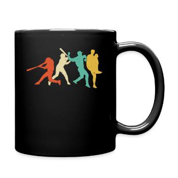 Rétro Baseball Player Lanceur Batter Catcher Sport - Mug uni - noir - Droite