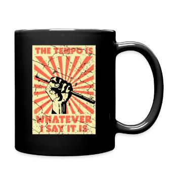 Le rythme Je donne Devant tambour battant - Mug uni - noir - Droite