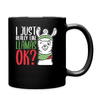 J’aime bien Llamas ? Llama fille Llama-Garçon alpaga - Mug uni - noir - Droite