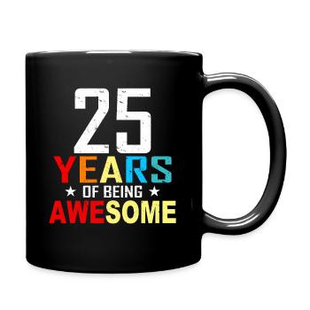 25 ans anniversaire anniversaire 25 anniversaire cadeau 25 ans - Mug uni - noir - Droite