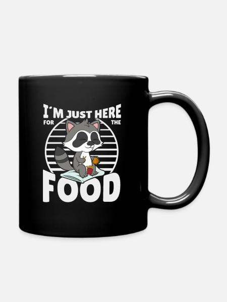 Waschbär - Tasse einfarbig - Schwarz
