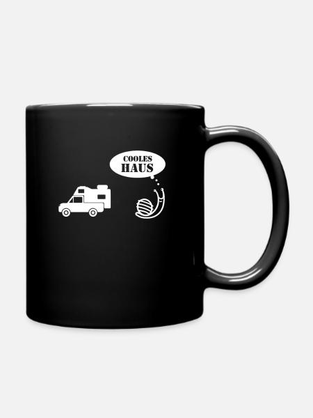 Pickup Wohnkabine trifft auf Schnecke Cooles Haus - Tasse einfarbig - Schwarz