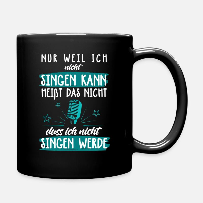 Karaoke Singer Singer Music Singing Microphone Bar - Full Colour Mug - black