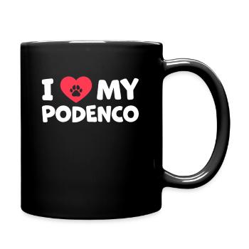 J’aime mon chien de chasse Podenco - Mug uni - noir - Droite