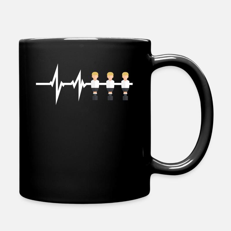 Geschenkidee Tischfussball Kicker Design - Tasse einfarbig - Schwarz