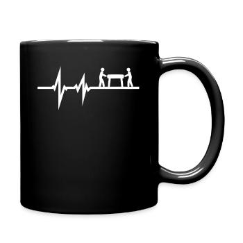 Gift Idea Table Football Kicker Design - Full Colour Mug - black - Right